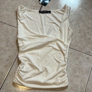 Nasty Gal- White Let Us V Wrap Crop Top (BRAND NEW)